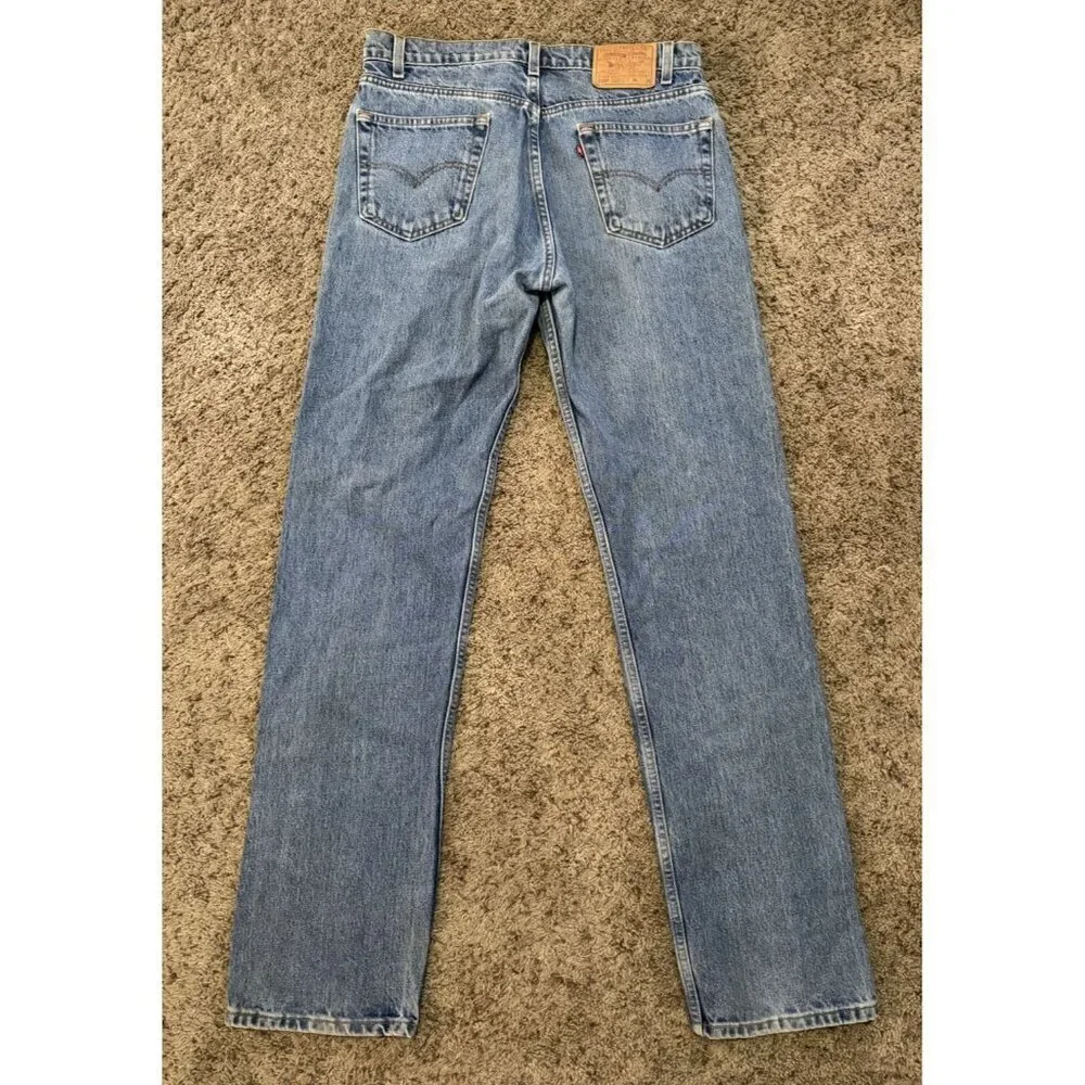 VINTAGE LEVIS Jeans Mens 36x36 Blue 505 Straight Red Tab Med Wash 90’s READ